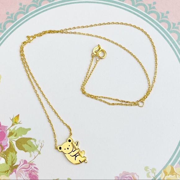 Koala Bear Charm Gold Plated S925 Silver Necklace - Picture 4 of 6